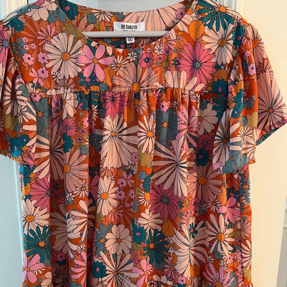 BB Dakota Retro Floral Print Dress